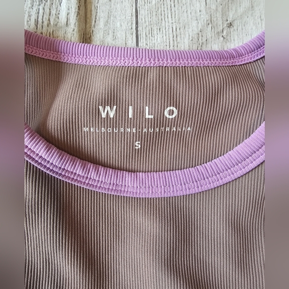 Wilo the Label Size Small Racerback Longline Ribbed Sports Bra Cropped Activewea - Picture 2 of 7